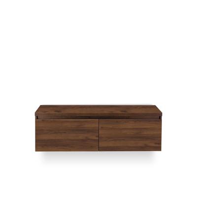 Frozen Badmeubelset 140 cm - Greeplijst in kleur - Incl. Bovenblad Walnoot