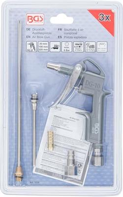 BGS technic compressed air blow off gun with 3 nozzles