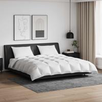 VidaXL Dekbed set met kussen 3 pcs wit donsveertjes - thumbnail