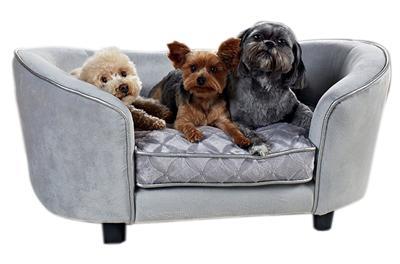 Enchanted Home Quicksilver huisdiersofa, 86,4 x 7,6 x 39,4 cm, zilverkleurig