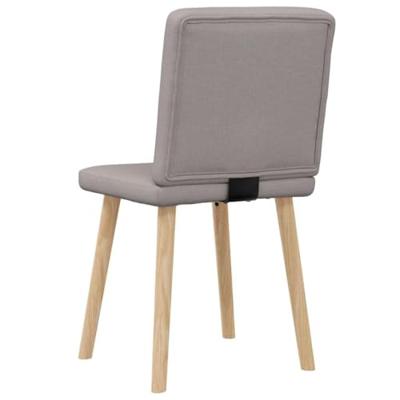 Eetkamerstoelen draaibaar 2 st stof taupe