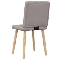 Eetkamerstoelen draaibaar 2 st stof taupe - thumbnail