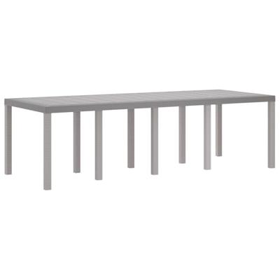 VidaXL Tuin Tafel Lichtgrijs 250 x 100 x 73 cm Poly Rattan