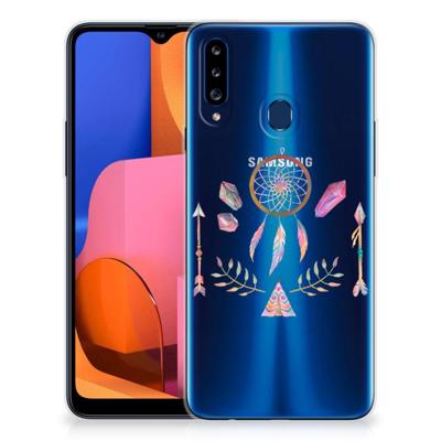Samsung Galaxy A20s Telefoonhoesje met Naam Boho Dreamcatcher