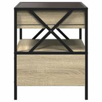 Salontafel met Infinity LED 40x40x51 cm sonoma eikenkleurig - thumbnail
