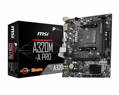 A320M-A PRO - Moederbord - micro ATX - Socket AM4 - AMD A320 - USB 3.1 Gen 1 - Gigabit LAN