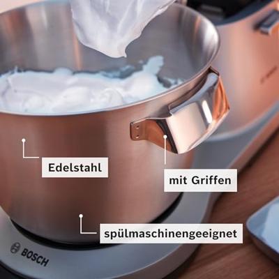 Bosch Küchenmaschine Serie 8 OptiMUM, 1600 Watt, silber Foodprocessor RVS