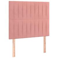 Boxspring met matras fluweel roze 90x200 cm - thumbnail
