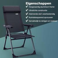 Tuinstoel Aluminium met Hoge Rugleuning Antraciet Set van 2 stuks - thumbnail