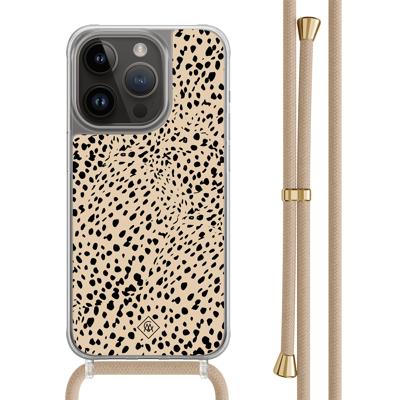 iPhone 13 Pro hoesje met beige koord - Spot on