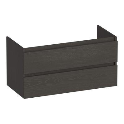 Brauer Joy - Onderkast - 100 cm - met 2 Softclose Lades Greeploos en 1 Sifon Uitsparing - Timber Anthracite