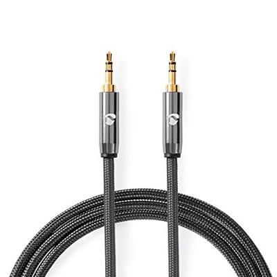 Stereo-Audiokabel | 3,5 mm Male - 3,5 mm Male | Gun Metal Grey | Gevlochten kabel Stereo-Audiokabel | 3,5 mm Male - 3,5 mm Male | Gun Metal Grey | Gevlochten kabel
