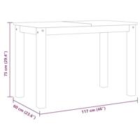 Eettafel Panama 117x60x75 cm massief grenenhout - thumbnail