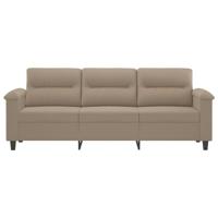 Driezitsbank 180 cm microvezelstof taupe - thumbnail