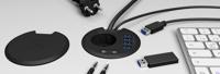ICY BOX IB-HUB1430 USB 3.2 hub + audio + stopcontact desk mountable - thumbnail
