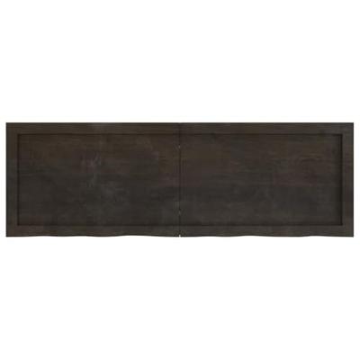 Wandschap behandeld massief eikenhout donkerbruin