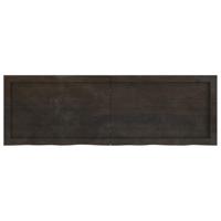 Wandschap behandeld massief eikenhout donkerbruin - thumbnail