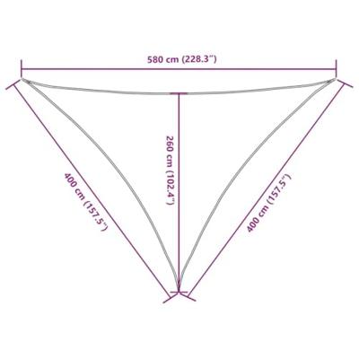 VidaXL Zonnescherm driehoekig 4x4x5,8 m oxford stof beige