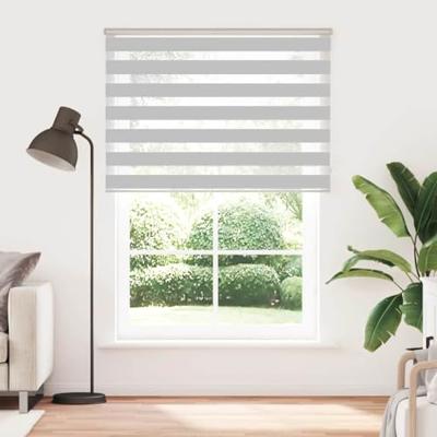 VidaXL Zebra rolgordijn 155x230 cm stofbreedte 150,9 cm lichtgrijs VidaXL Zebra rolgordijn 155x230 cm stofbreedte 150,9 cm lichtgrijs