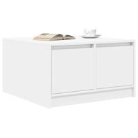 Salontafel met lades 70,5x70x40 cm wit - thumbnail