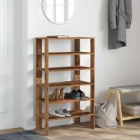 VidaXL Schoenenrek 61x32x105 cm bewerkt hout oud houtkleurig - thumbnail