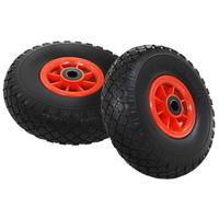VidaXL Steekwagenwielen 3,00-4 (260x85) massief pu 2 st - thumbnail