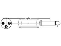 OMNITRONIC Adapter Cable XLR(M)/Jack mono 5m bk - thumbnail