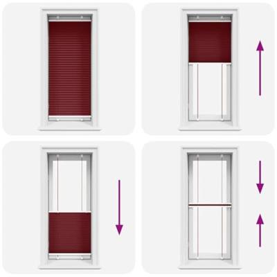 Pliss rolgordijn 65x100 cm stofbreedte 64,4 cm bordeauxrood Pliss rolgordijn 65x100 cm stofbreedte 64,4 cm bordeauxrood