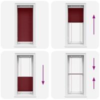 Pliss rolgordijn 65x100 cm stofbreedte 64,4 cm bordeauxrood - thumbnail