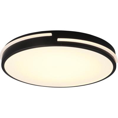 LED Plafondlamp 24W - Dimbaar & Kleur Aanpasbaar - Rond Zwart Aluminium