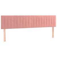 Boxspring met matras fluweel roze 140x190 cm - thumbnail