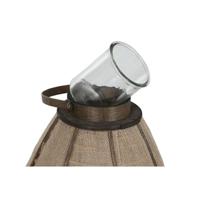 Kaarshouder Home ESPRIT Natuurlijk Jute Bamboe 34 x 34 x 60 cm - thumbnail