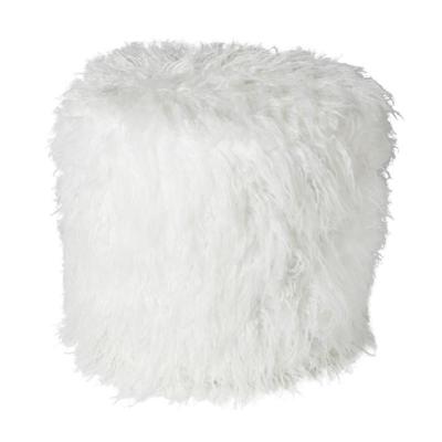Poef fluffy - wit - 38x42x42 cm Poef fluffy - wit - 38x42x42 cm