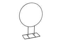 HBX Natural Living Standaard met ring ø28x10xh40cm zwart - thumbnail