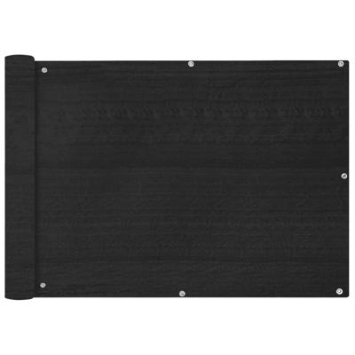 VidaXL Balkonscherm hdpe 75x400 cm antraciet