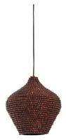 Light & Living Hanglamp 'Kalenga' Kralen, 28cm, kleur Donkerbruin - thumbnail
