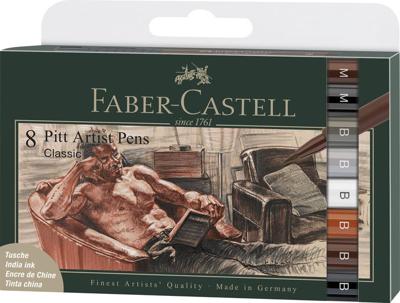 Faber Castell Tekenstift Pitt Artist Pen - etui 8 stuks - Classic