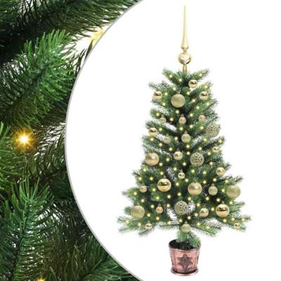 VidaXL Kerstboom met 150 led met standaard groen 90 cm pe