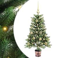 VidaXL Kerstboom met 150 led met standaard groen 90 cm pe - thumbnail