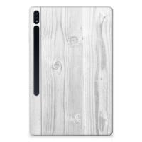 Samsung Galaxy Tab S7 Plus | S8 Plus Silicone Tablet Hoes White Wood - thumbnail