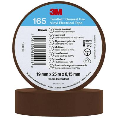 3M Temflex™ 165 165BR6E Isolatietape Temflex 165 Bruin (l x b) 25 m x 19 mm 1 stuk(s)