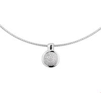 TFT Zilveren Ketting Rondje Zirkonia 1,5 mm x 42 + 3 cm - thumbnail
