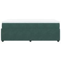 Boxspring met matras fluweel donkergroen 140x200 cm - thumbnail