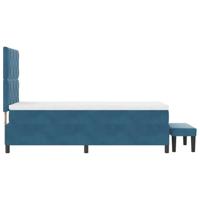 Boxspring bed met matras Donkerblauw 90 x 200 cm Fluweel - thumbnail