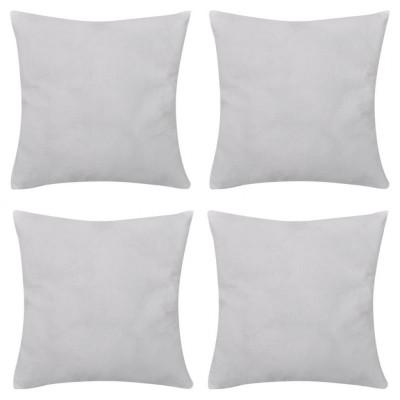 VidaXL Kussenhoezen katoen 50 x 50 cm wit 4 stuks