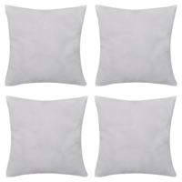 VidaXL Kussenhoezen katoen 50 x 50 cm wit 4 stuks - thumbnail