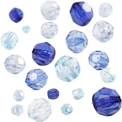 Creativ Company Facetkralen mix blauw harmonie, 45 gram
