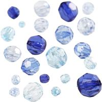 Creativ Company Facetkralen mix blauw harmonie, 45 gram - thumbnail