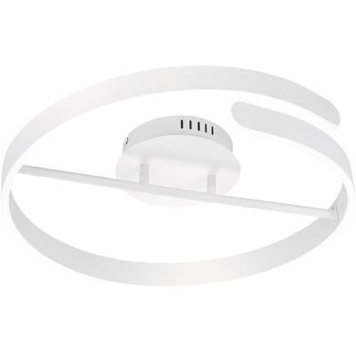 LED Plafondlamp 37W Rond - Dimbaar Natuurlijk Wit 4000K - Mat Wit Aluminium