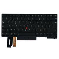 Notebook keyboard for Lenovo ThinkPad E480 L480 T480s with backlit AZERTY - thumbnail